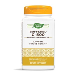 nature’s way buffered c-500 mineral ascorbate; 500 mg vitamin c per serving; 250 capsules