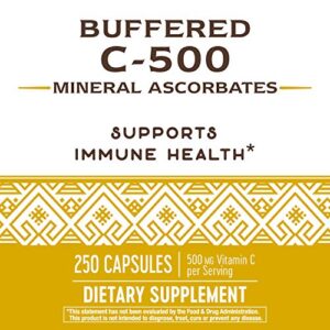 Nature's Way Buffered C-500 Mineral Ascorbate; 500 mg Vitamin C per Serving; 250 Capsules