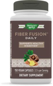 nature’s way fiber fusion daily supplement, digestive support*, 150 vegan capsules