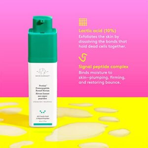 Drunk Elephant Protini Powerpeptide Resurf Serum. Strengthen and Resurface Face Serum with 10% Lactic Acid and 11 Signal Peptides (30 mL / 1 Fl Oz)