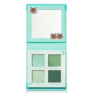 colourpop animal crossing shadow palette in inchnook, inch – greens eyeshadow quad full size new in box, 0.12 ounce