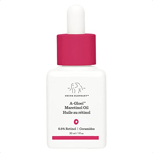 Drunk Elephant A-Gloei Virgin Marula Oil with Retinol. Anti-Wrinkle Treatment for Youthful Looking Skin (30 mL / 1 Fl Oz)