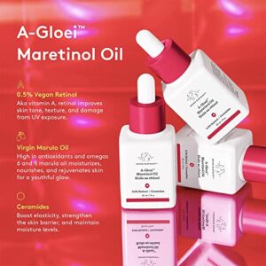 Drunk Elephant A-Gloei Virgin Marula Oil with Retinol. Anti-Wrinkle Treatment for Youthful Looking Skin (30 mL / 1 Fl Oz)