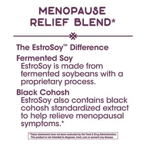 Nature's Way EstroSoy, Menopause Relief Blend*, Helps Relieve Menopausal Symptoms*, Black Cohosh, Red Clover, and Fermented Soy, 60 Vegan Capsules