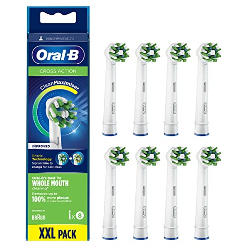 Oral-B CrossAction Toothbrush Heads, Pack of 8