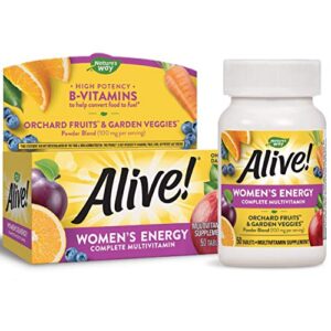 nature’s way alive! women’s energy complete multivitamin, high potency b-vitamins, 50 tablets