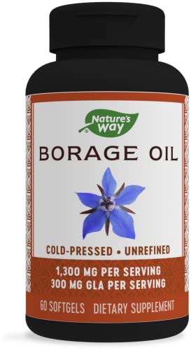 Nature's Way Borage, Cold Pressed Oil 1300mg, 60 Softgels