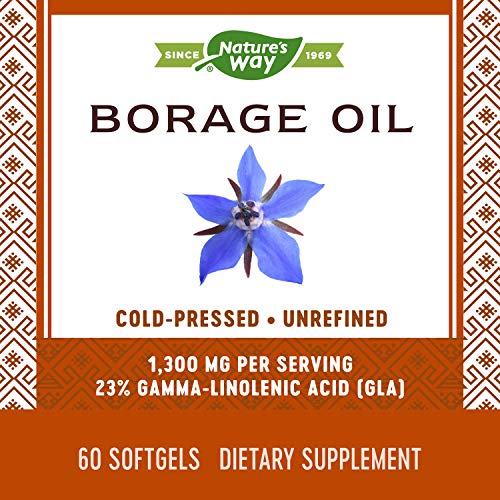 Nature's Way Borage, Cold Pressed Oil 1300mg, 60 Softgels