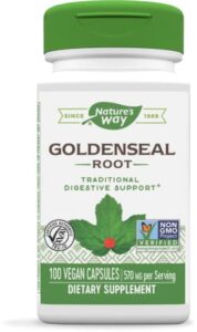 nature’s way goldenseal root, traditional digestive support*, 100 capsules