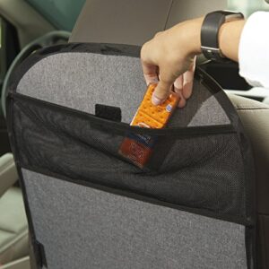 Car Seat Kick Mat with Storage Pocket (Black)