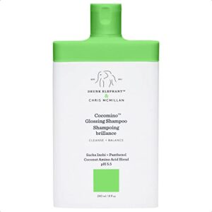 drunk elephant cocomino glossing shampoo. sulfate-free and color-safe gentle shampoo for hair and scalp (240 ml / 8 fl oz)