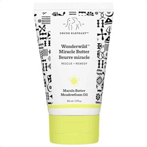 drunk elephant wonderwild miracle butter face and body salve – nourishing dry skin, sunburn healing cream (60 ml / 2 fl oz)