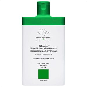 drunk elephant silkamino mega-moisturizing shampoo – nourishing and strength, moisturizing cleanse for all hair types (240 ml / 8 fl oz)