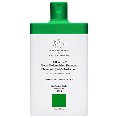 Drunk Elephant Silkamino Mega-Moisturizing Shampoo - Nourishing and Strength, Moisturizing Cleanse for All Hair Types (240 mL / 8 Fl Oz)