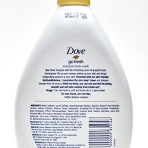 Dove Go Fresh Energize Body Wash, Grapefruit and Lemongrass Scent, 33.8 Ounce (1 Liter) International Version