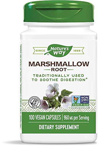 Marshmallow Root, 480 mg, 100 Capsules, From Nature's Way (Pack of 4)