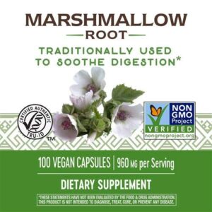 Marshmallow Root, 480 mg, 100 Capsules, From Nature's Way (Pack of 4)