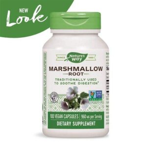 Marshmallow Root, 480 mg, 100 Capsules, From Nature's Way (Pack of 4)