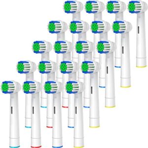 replacement toothbrush heads compatible with oral-b braun, 20 pcs professional electric toothbrush heads brush heads for oral b replacement heads refill pro 500/1000/1500/3000/3757/5000/7000/7500/8000
