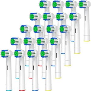 Replacement Toothbrush Heads Compatible with Oral-B Braun, 20 Pcs Professional Electric Toothbrush Heads Brush Heads for Oral B Replacement Heads Refill Pro 500/1000/1500/3000/3757/5000/7000/7500/8000