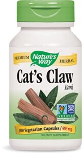 nature’s way cat’s claw bark 1,455 mg, 100 vegetarian capsules, pack of 2