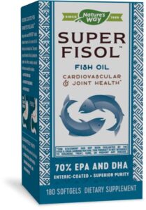nature’s way super fisol fish oil, supports heart and joint health*, 180 softgels