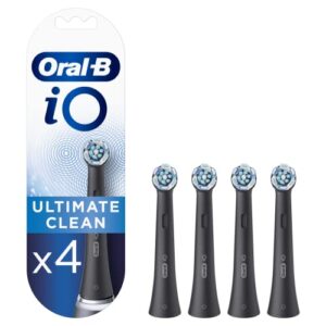 oral-b – io ultimate clean replacement heads, black – 4 pieces