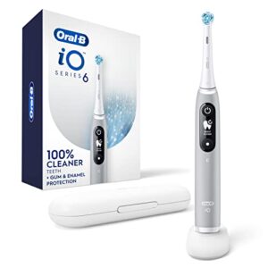 oral-b io series 6 electric toothbrush with (1) brush head, gray opal