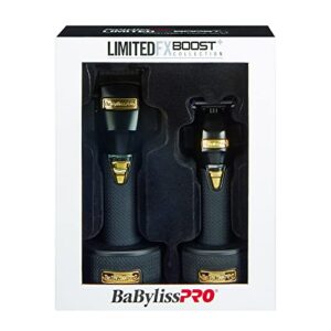 babylisspro limitedfx boost+ collection: clipper, trimmer, and bases – black, unisex adult