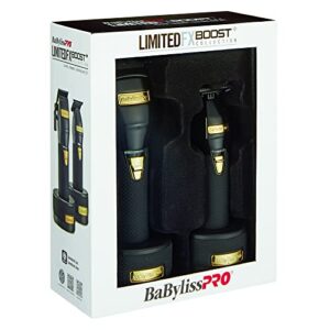 BaBylissPRO LIMITEDFX BOOST+ Collection: Clipper, Trimmer, and bases - Black, Unisex Adult