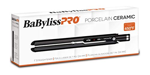 BabylissPRO Porcelain Ceramic 1" Straightening Iron