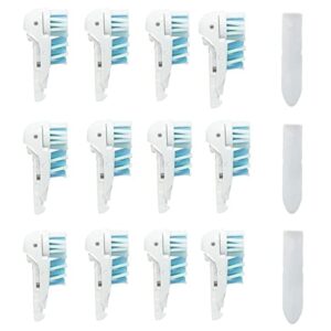 sensitive replacement toothbrush heads refill compatible with oral-b cross action power 3733 4732, clean rotating powerhead and crisscross bristles (white)
