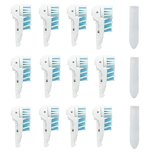 Sensitive Replacement Toothbrush Heads Refill Compatible with Oral-B Cross Action Power 3733 4732, Clean Rotating Powerhead and Crisscross Bristles (White)