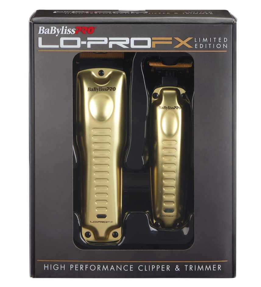 BaBylissPRO Limited Edition LO-PROFX High Performance Clipper and Trimmer - Gold
