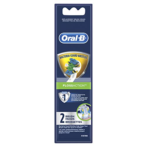 Oral-B FlossAction Electric Toothbrush Replacement Brush Heads Refill, 2 Count