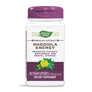 nature’s way premium extract rhodiola energy standardized 3% rosavins / 1% salidroside, 40 vcaps