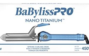 BaBylissPRO Nano Titanium Spring Curling Iron , 1.25 Inch (Pack of 1)