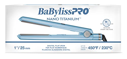 BabylissPRO Nano Titanium 1" Digital Straightener