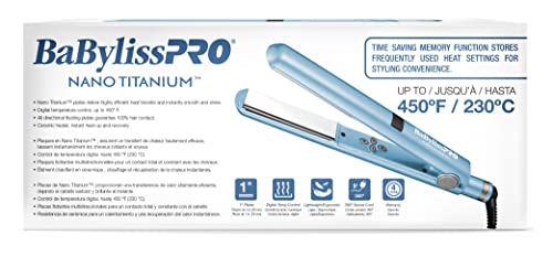 BabylissPRO Nano Titanium 1" Digital Straightener