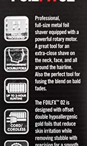 BaBylissPRO Barberology Double Foil Shaver, FXFS2 SILVERFX Professional Electric Shaver