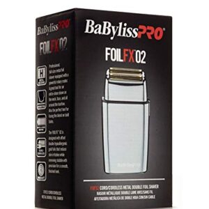 BaBylissPRO Barberology Double Foil Shaver, FXFS2 SILVERFX Professional Electric Shaver