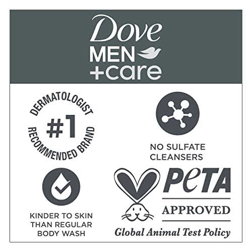 DOVE MEN + CARE Advanced Care Face + Body Cleanser Dry Repair 3 Count for Dry Skin Cleanser with Smooth Shea Butter 16.9 oz