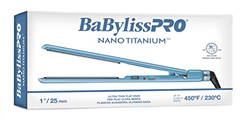 BabylissPRO Nano Titanium 1" Titanium-Plated Ultra-Thin Straightening