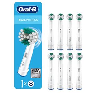 oral-b daily clean electric toothbrush replacement brush heads, 8 count