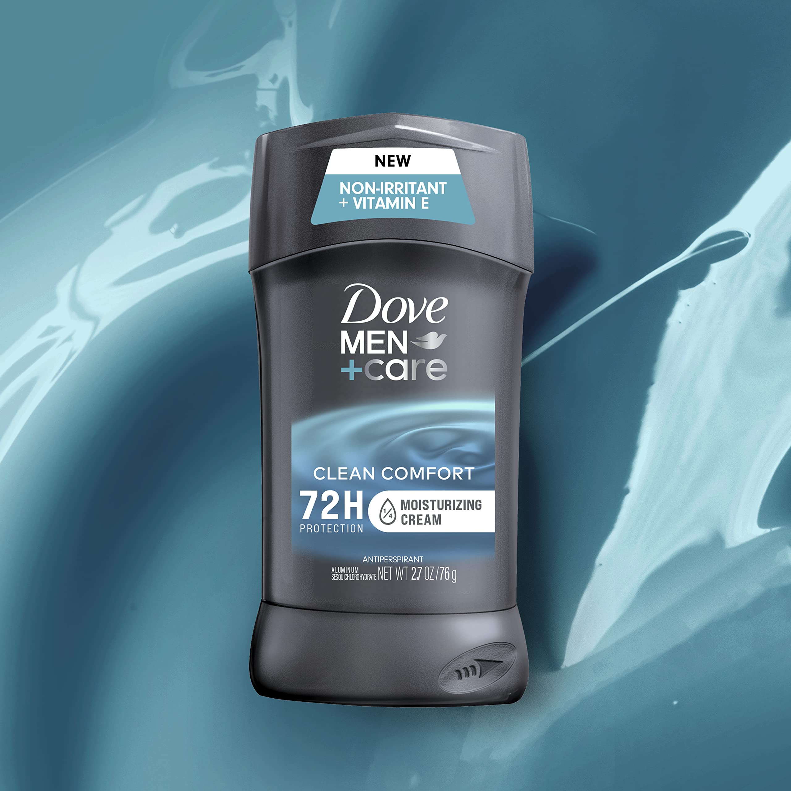 Dove Men+Care Antiperspirant Deodorant Stick Clean Comfort 4 Count 72-Hour Sweat & Odor Protection Antiperspirant for Men With 1/4 Moisturizing Cream 2.7 oz