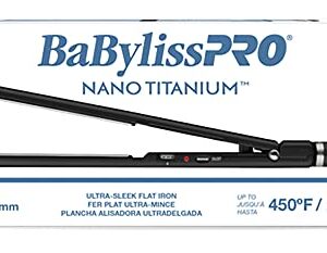 BabylissPRO Nano Titanium 1" Ultra-Sleek Straightener (BLACK)