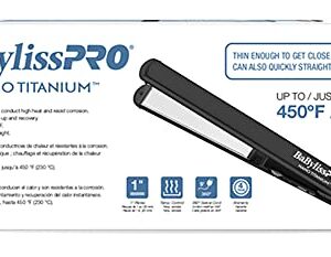 BabylissPRO Nano Titanium 1" Ultra-Sleek Straightener (BLACK)