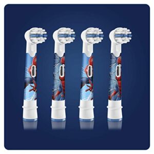 Oral-B Marvel Spider Man Electric Toothbrush Heads, Pack of 4, Ideal for Sensitive Teeth and Gums, Ages 3+