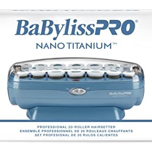 BaBylissPRO Nano Titanium Hot Rollers, 20 Count (Pack of 1)