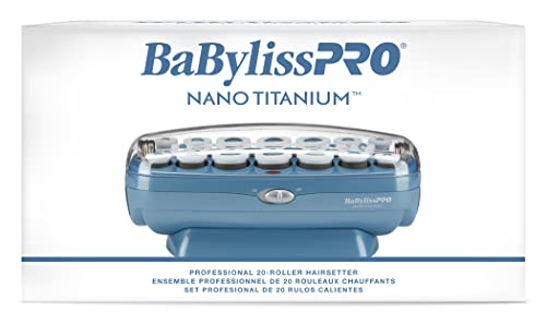 BaBylissPRO Nano Titanium Hot Rollers, 20 Count (Pack of 1)